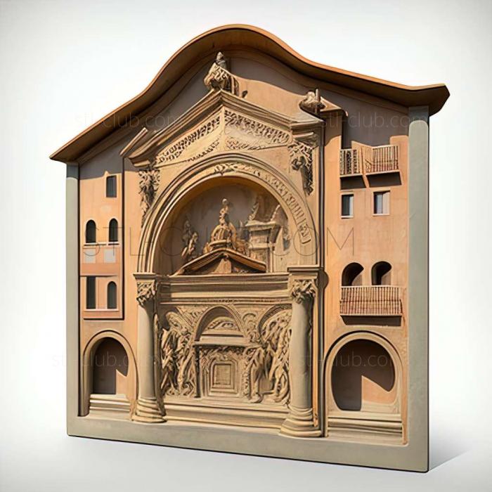 3D мадэль Болонья в Италии (STL)